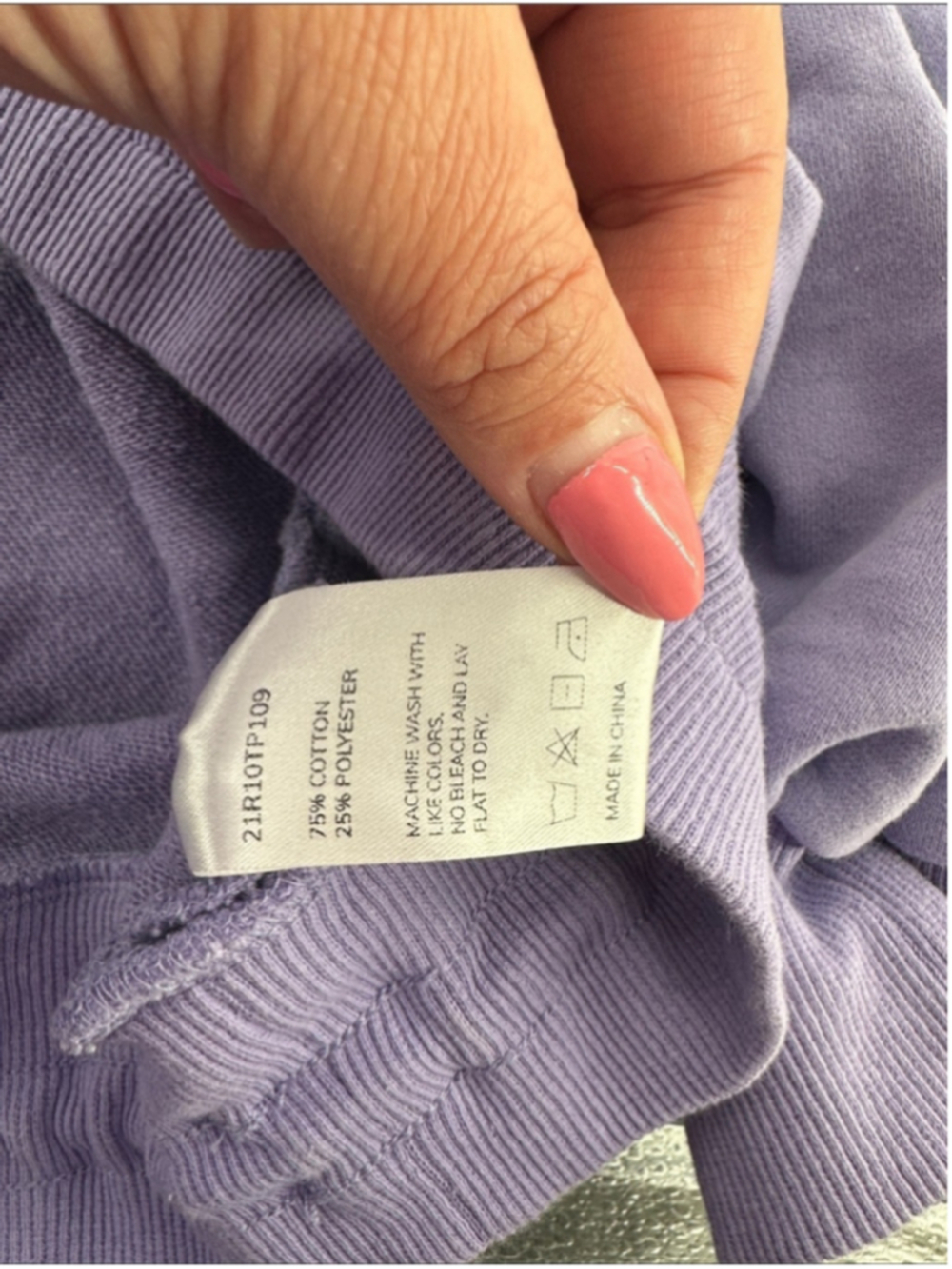 NAP Loungewear Oversized purple Pullover Sweatshirt Drawstring Hem Size XL - Picture 12 of 12